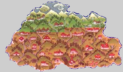 Carte d'histore du Bhoutan